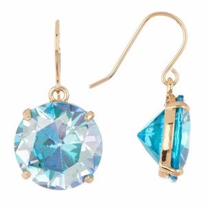 Kate Spade Shine! Drop Earrings Turquoise Crystal